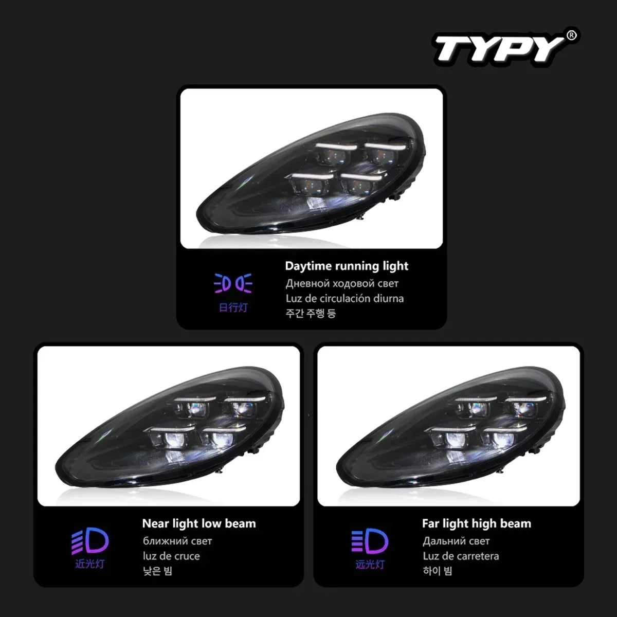 New LED Head Lamp Upgrade Modified For Porsche Panamera 970.1 970.2 Headlights 2010-2016 Dynamic Signal Lamp Auto Accessories