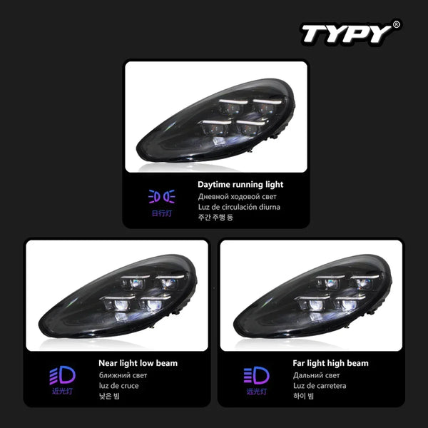 New LED Head Lamp Upgrade Modified For Porsche Panamera 970.1 970.2 Headlights 2010-2016 Dynamic Signal Lamp Auto Accessories