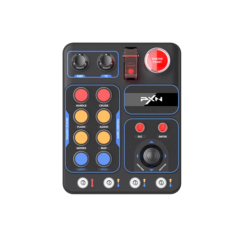 PXN CB1 Simulator Race Central Control Box Multifunctional Keys Control Box RGB For EURO Truck Simulator Racing Game Custom PC