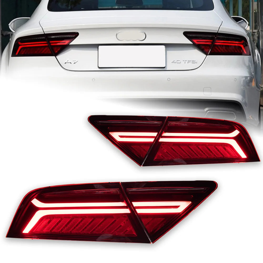 AKD Car Styling for Audi A7 Tail Lights 2011-2018 RS7 LED Tail Light Rear Lamp DRL Dynamic Signal Reverse Automotive Accessories