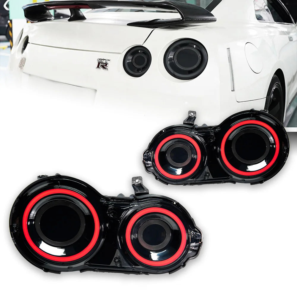 AKD Car Styling for  Nissan GT-R R35 LED Tail Light 2007-2023 GTR R35 Valenti Rear Fog Brake Turn Signal auto Accessories