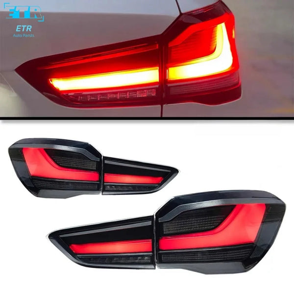 Taillight assembly F48 modified with LED brake lights, old and new models, new lights, and steering specifically designed for BM