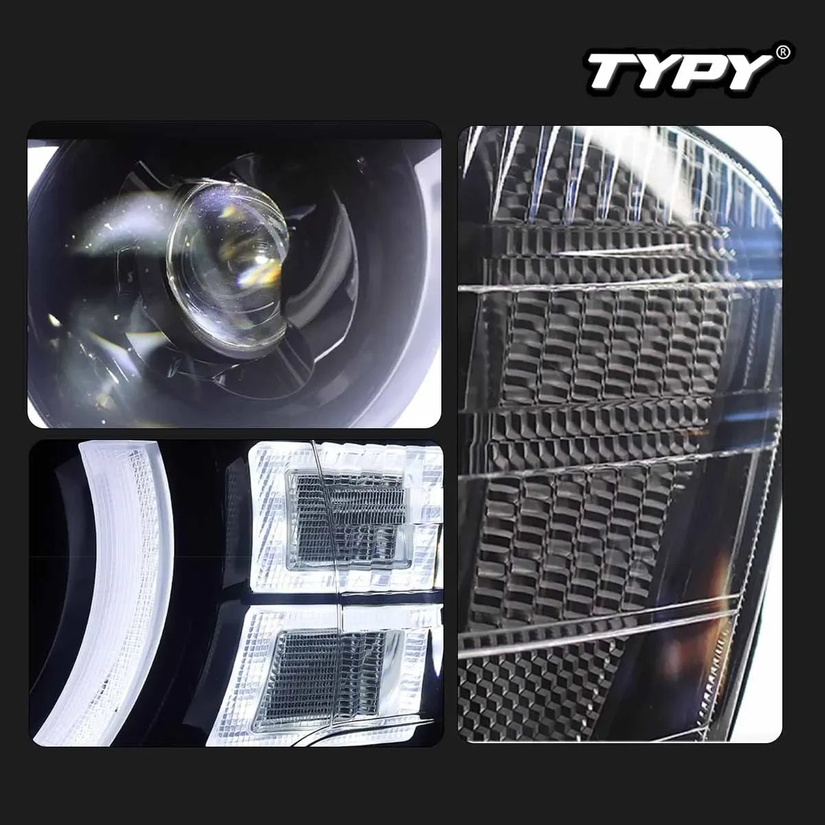 TYPY Dynamic Signal Head Lamp Automotive Accessories Upgrade Modified New LED For Mitsubishi Pajero Headlight 2004-2014