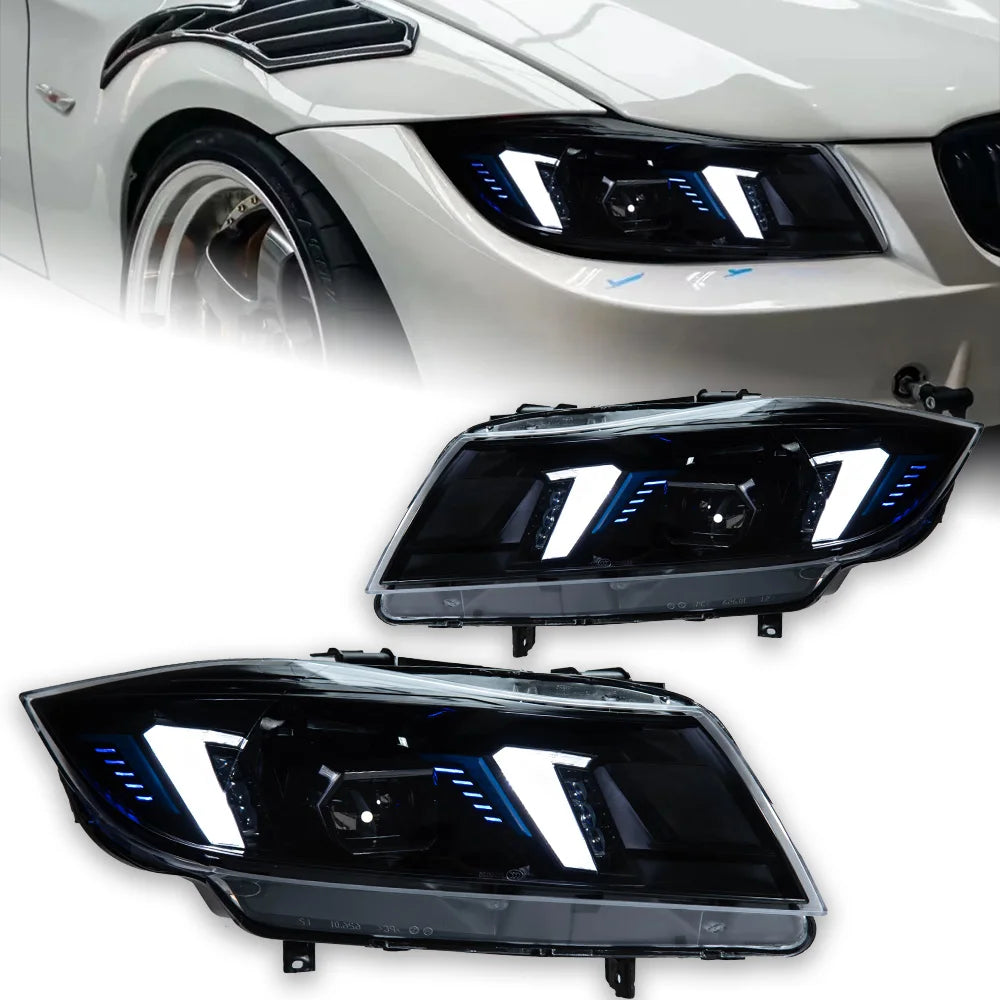 AKD Head Lamp for BMW E90 LED Headlight 2005-2012 Headlights 320i 325i 318i DRL Turn Signal High Beam Projector Lens