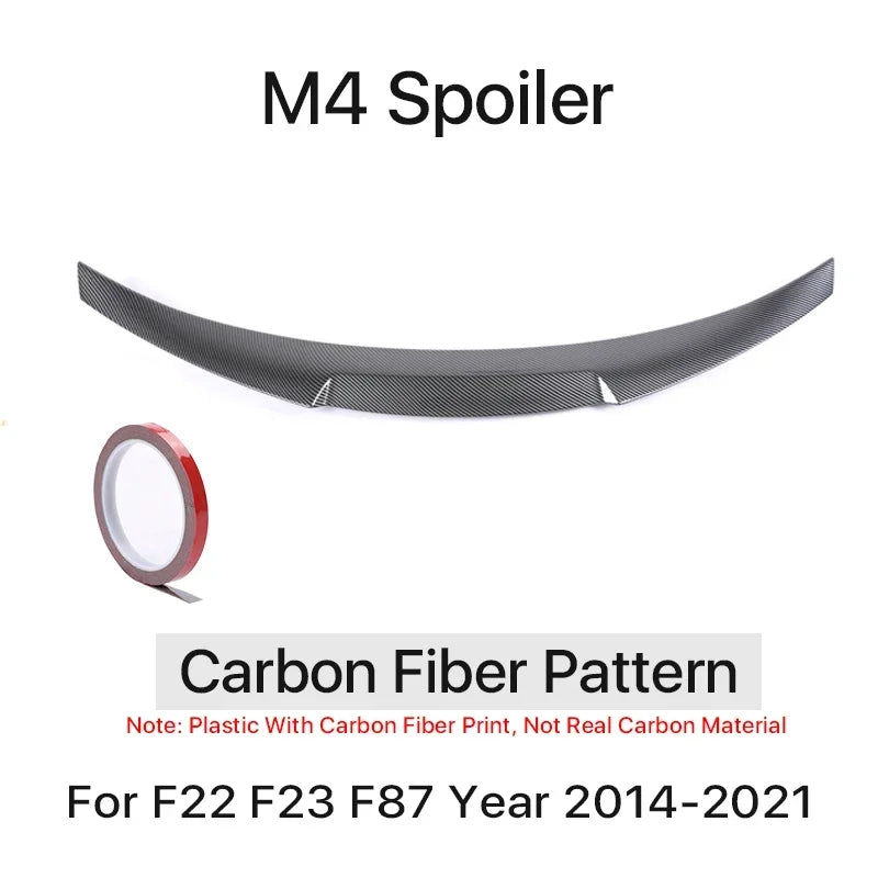 MP M4 PSM Style Rear Bumper Spoiler Lip for BMW 2 Series F22 F23 F87 2014-2021 Roof Trunk Wing Tail Top Wing Rear Wing