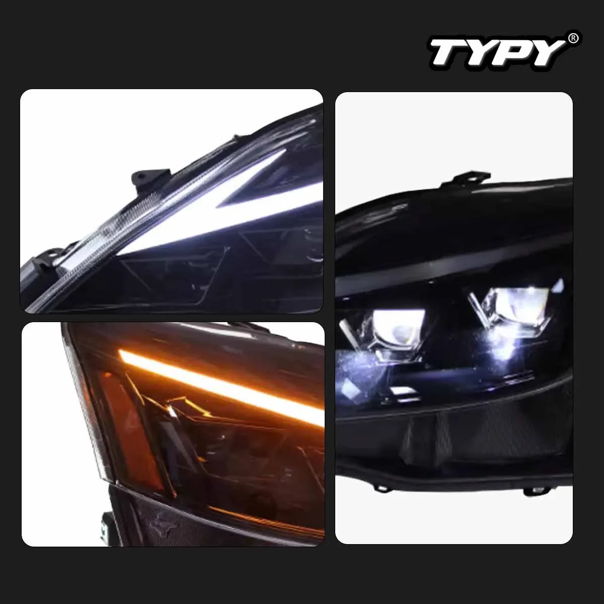 TYPY LED Headlights for Lexus IS350 2006-2012 IS250 IS350C ISF 220d RGB Car Front Lamps Start UP