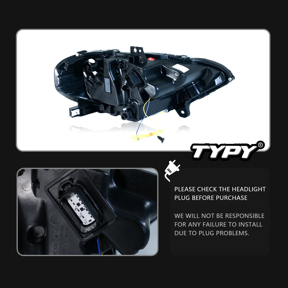 TYPY Car Lights For Ford Mustang RGB 2018-2022 Headlight LED Projetor head Lamp Daytime Running Light Automotive Accessories