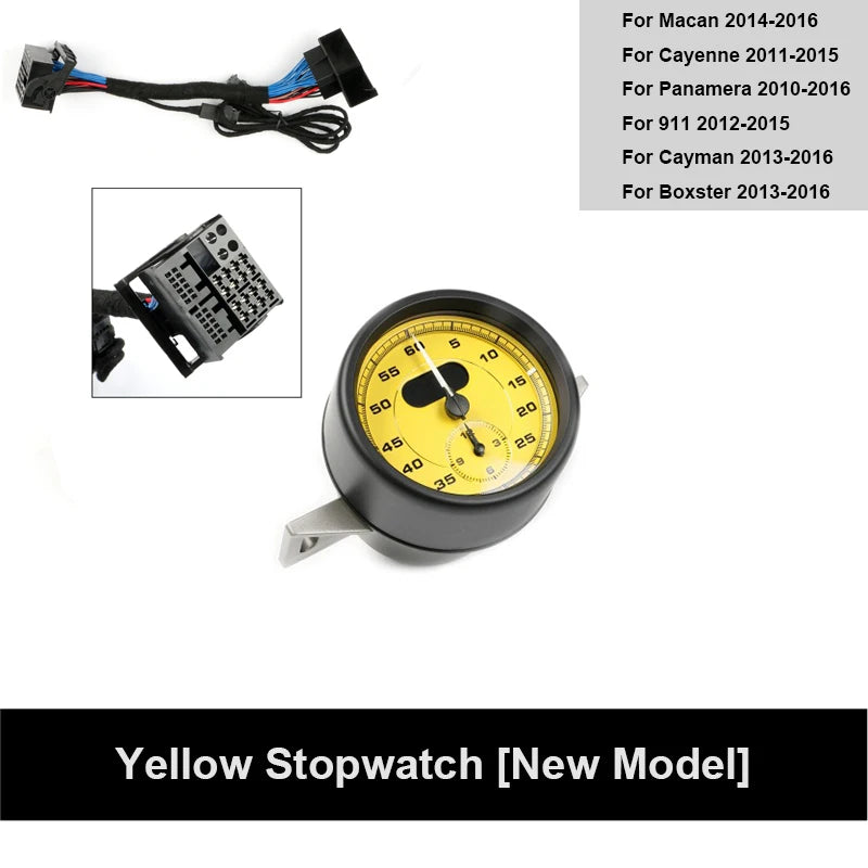 For Porsche Panamera 2010-2016 Cayman Boxster 2013-2016 911 2012-2015 Cayenne 2011-2015 Macan 14-16 Chrono Timer Stopwatch Clock
