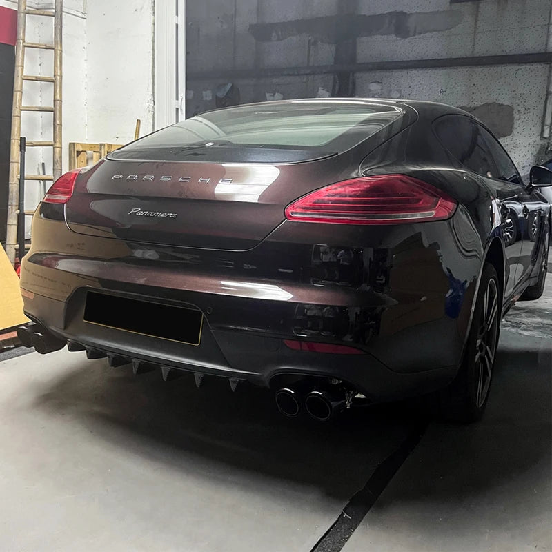 For Porsche Panamera 970 Carbon Fiber Car Rear Bumper Diffuser Rear Splitters Spoiler Back lip shunt L Car Accessories body kit