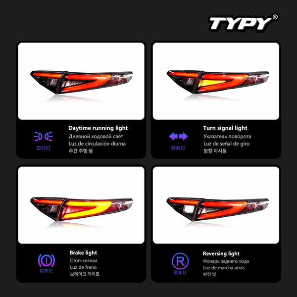 TYPY Car For Alfa Romeo Giulia Taillight 2016-2022 Upgrade Modified New DRL Dynamic Turn Signal LED Taillight Auto Accessories