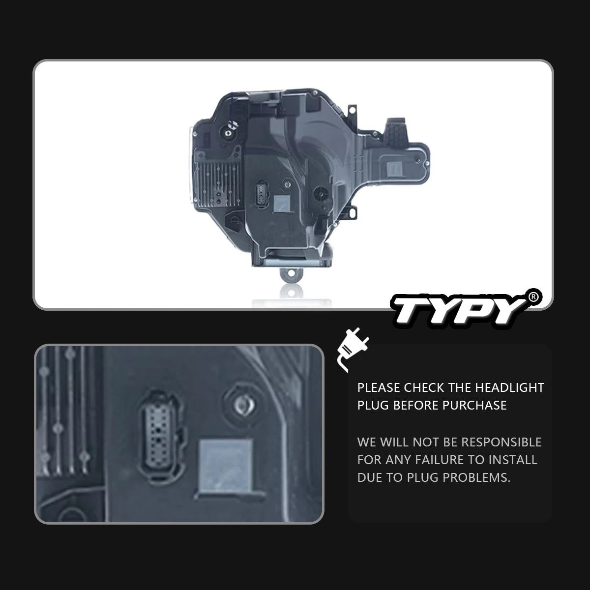 TYPY Car Headlights For Ford Bronco 2020-2024 LED Car Lamps Daytime Running Lights Dynamic Turn Signals Car Accessories