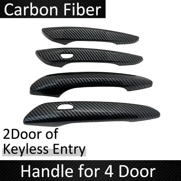 Chrome Door Handle Cover| ABS Carbon Fiber Set Sticker Styling