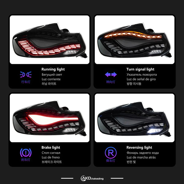 Car Lights for BMW F22 F23 2014-2021 LED Auto Taillight Assembly 218i 220i 225i 228i 230i M2 M235i M240i Upgrade Dragon Scales