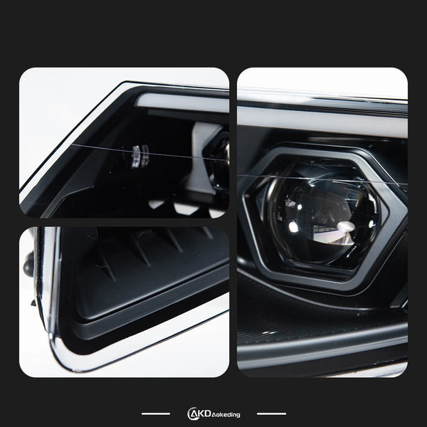 AKD 2PCS Auto Parts for VW Touareg LED Taillight 2007-2010 Headlights Touareg DRL Turn Signal High Beam