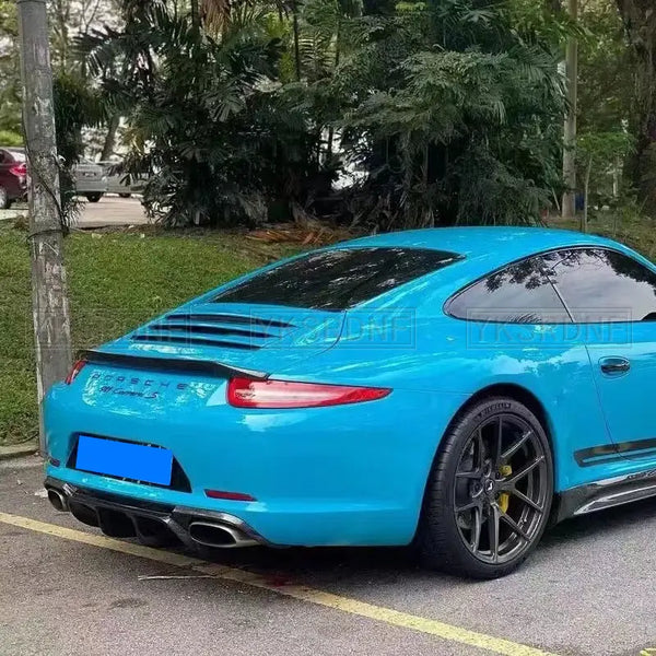 For Porsche Carrera 911 991 2012 2013 2014 2015 Car Decoration Tail Wing VRT Style Black Carbon Fiber Rear Wing Spoiler