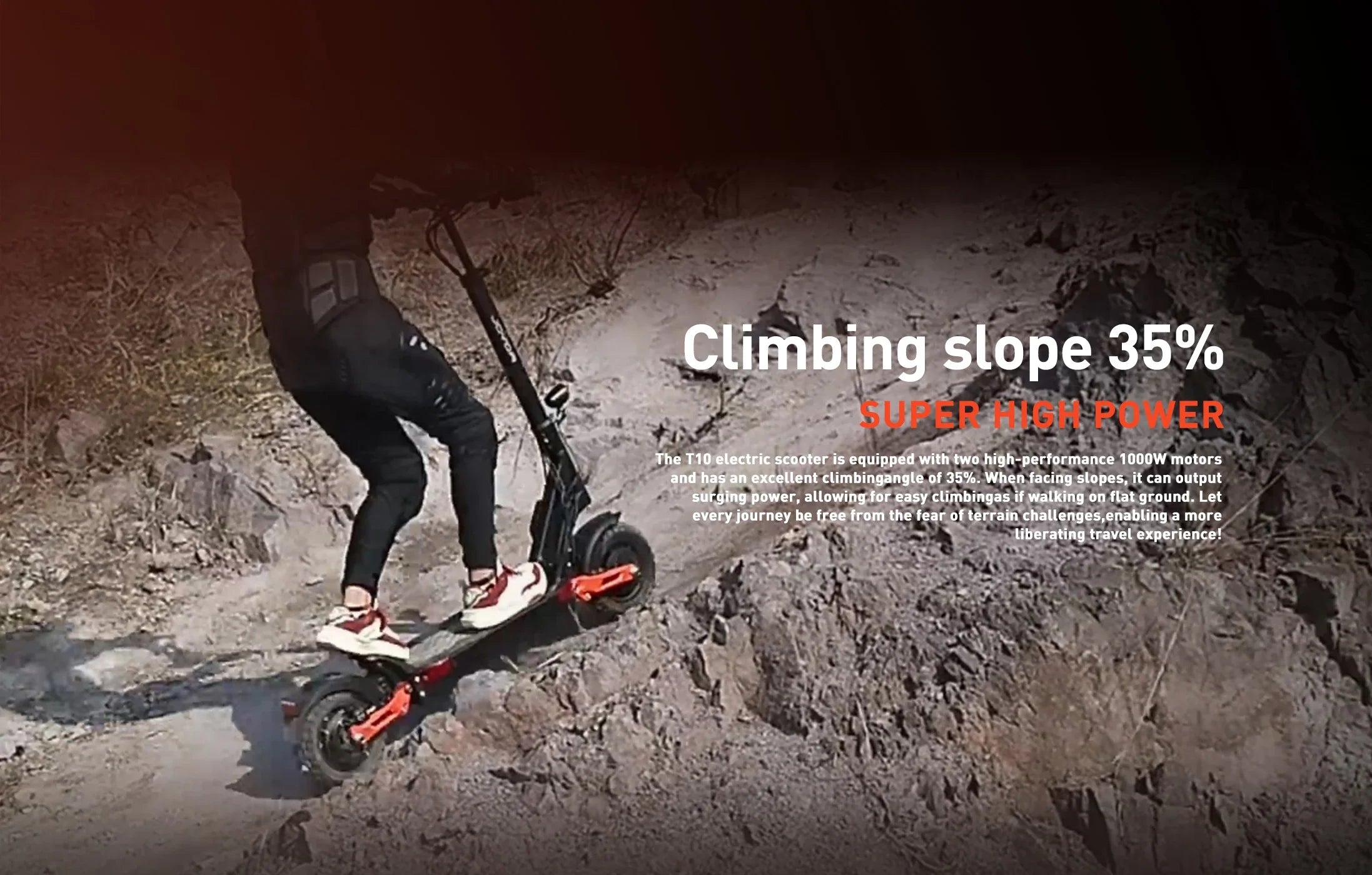 JOYOR T10 Electric Scooter for adults 2000W Dual Motor 60V18Ah Battery 10 Inch Tire Hydraulic Brake Electric scooter Foldable