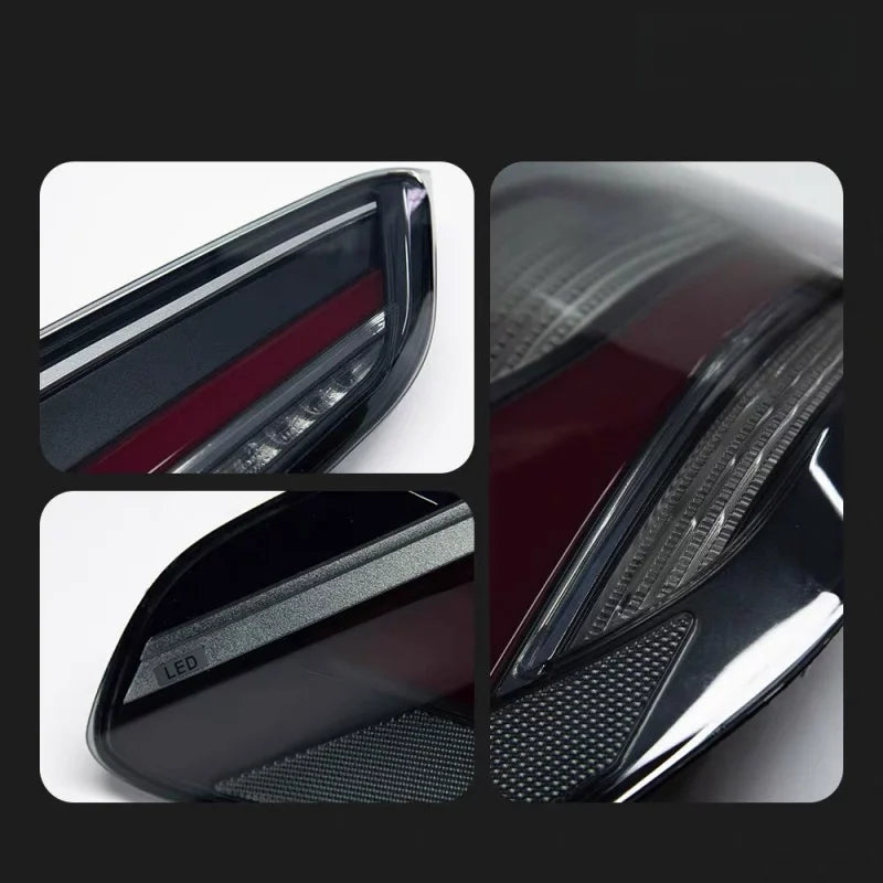 Taillight assembly F48 modified with LED brake lights, old and new models, new lights, and steering specifically designed for BM