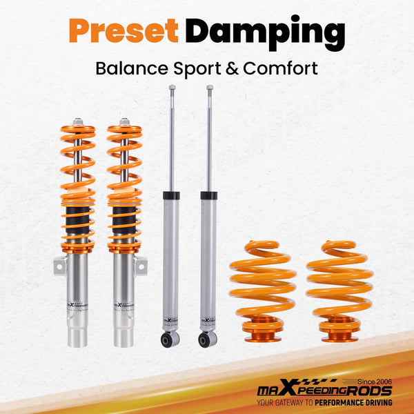 maXpeedingrods Adjustable Coilovers Suspension Kit For 3 series E46 320i 325i 328i 330i 320d 330d  Coil Spring Kit
