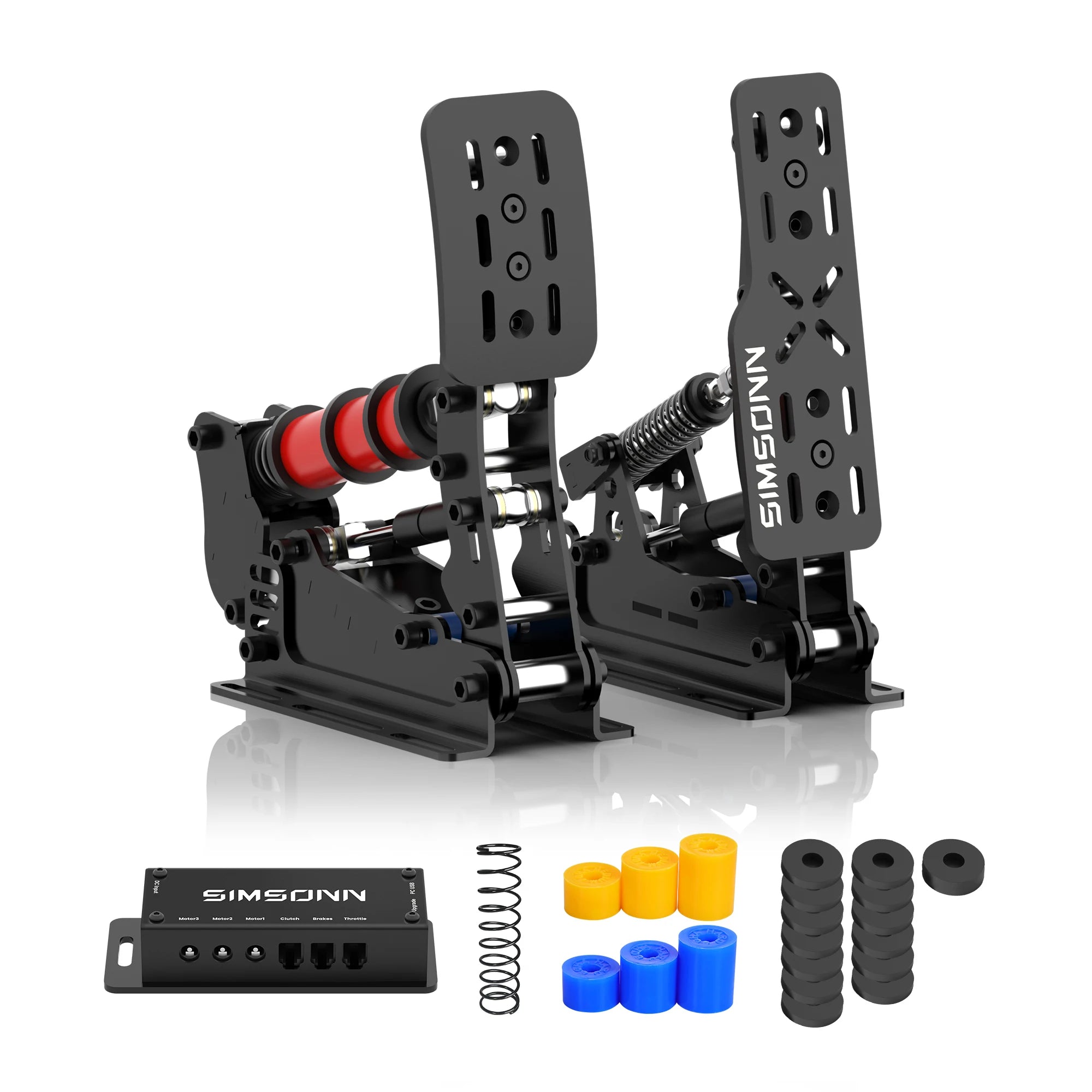 SIMSONN Black Plus X Simracing Pedals Sim Racing Simulator Pedal Pressure Load Cell HE Hydraulic Pedal for PC Cockpit Pedal