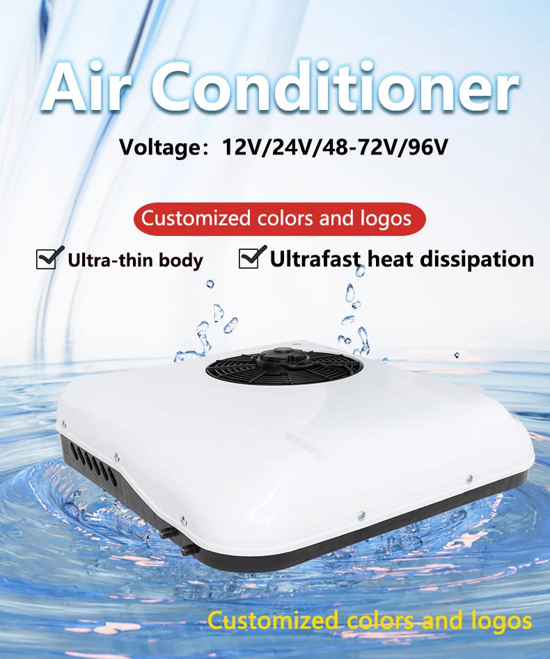 Electric Truck Air Conditioning Systems Parking Air Conditioner 12 Volt 24v Split Parking Cooler For Camper Van Cabin