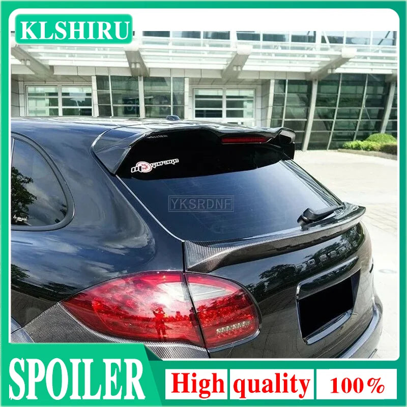 Real Carbon Fiber Rear Wing Trunk Lip Middle Spoiler For Porsche Cayenne 958 92A MK2 SUV 4 Door GTS 2011 2012 2013-2018 YEAR