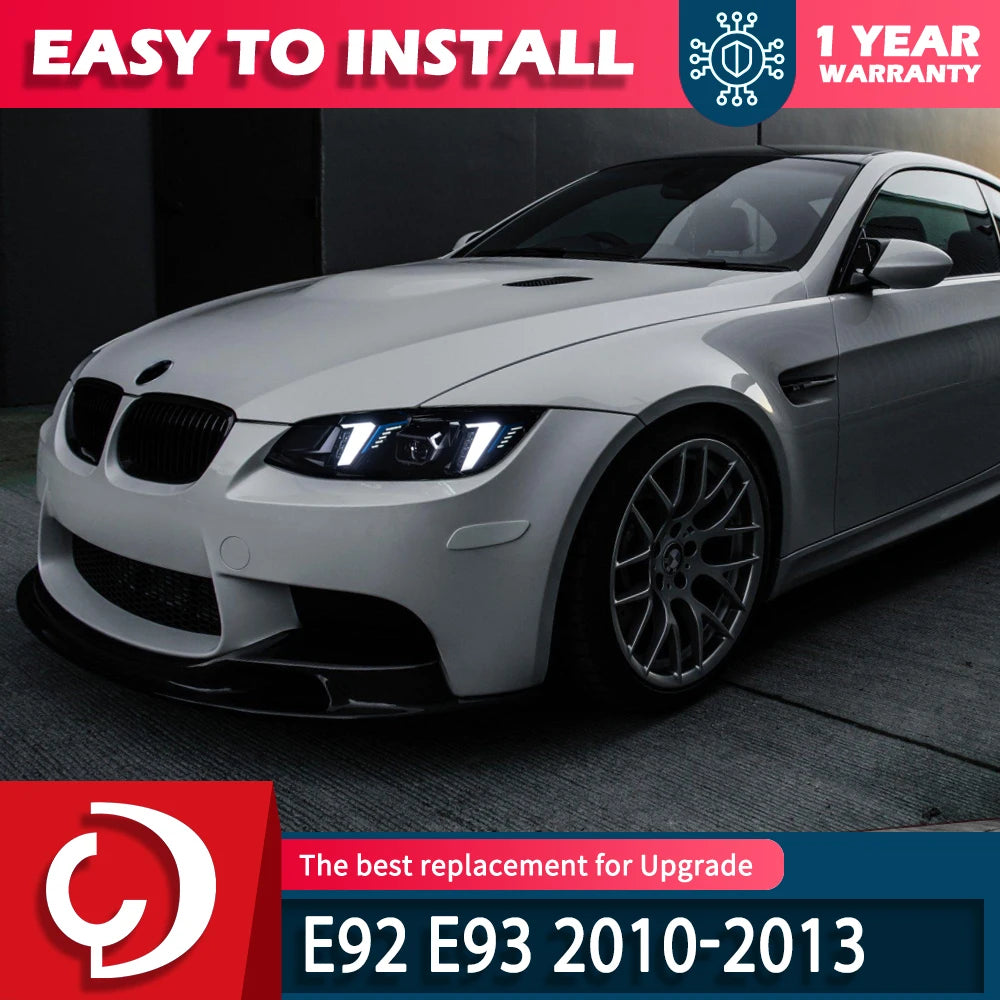 AKD Car Styling Head Lamp for BMW E92 2010-2013 E93 LED headlights car angel eyes DRL projector lens car accessories lights