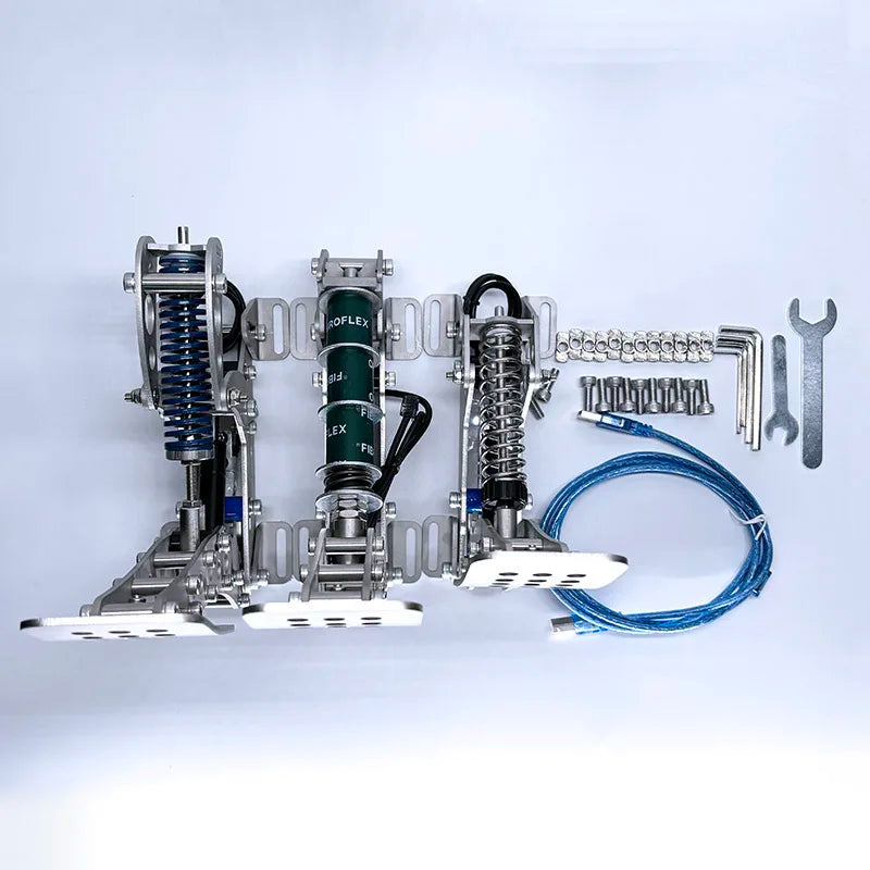 3Pcs Sim Racing Pedals Racing Game Simulator Pressure Sensor Load Cell Pedals Hydraulic Pedal for PC Sim Racing Accessories