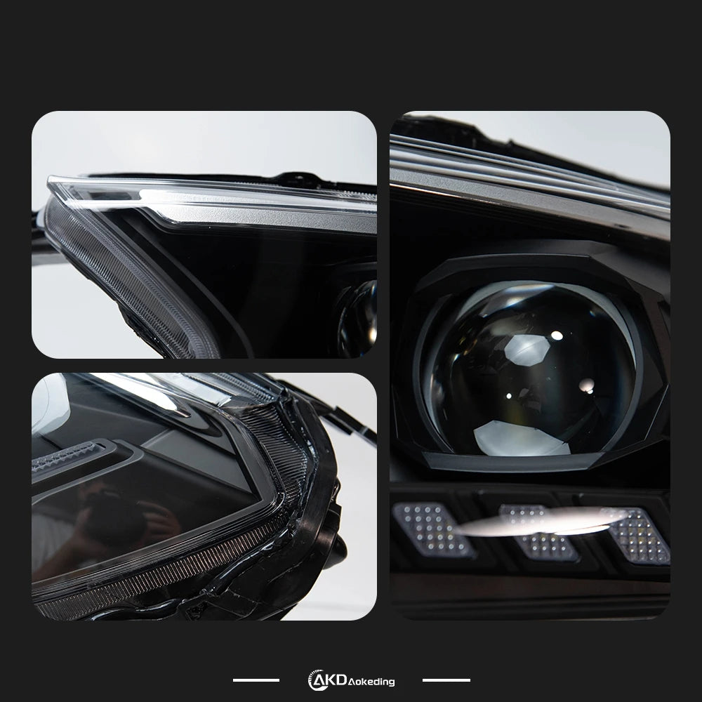 AKD Auto Parts For Ranger Headlights 2016-2020 LED Headlights Ranger DRL Turn Signal High Beam Angel Eye Projector Lens