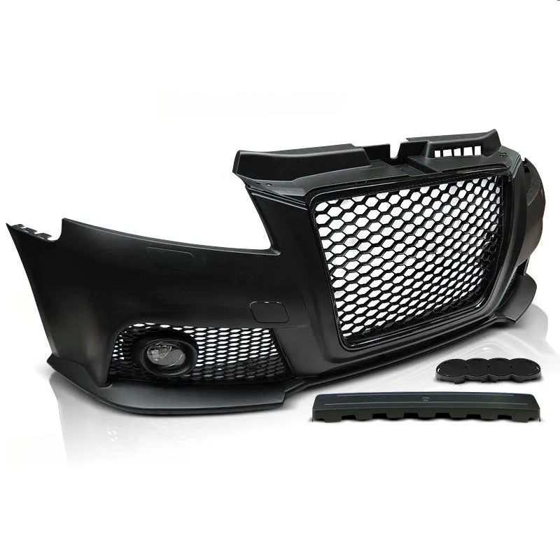 For RS3 Type Front Bumper With Grille For Audi A3 8P 14-22 Upgrade RS3 Front Bumper Body Kit
