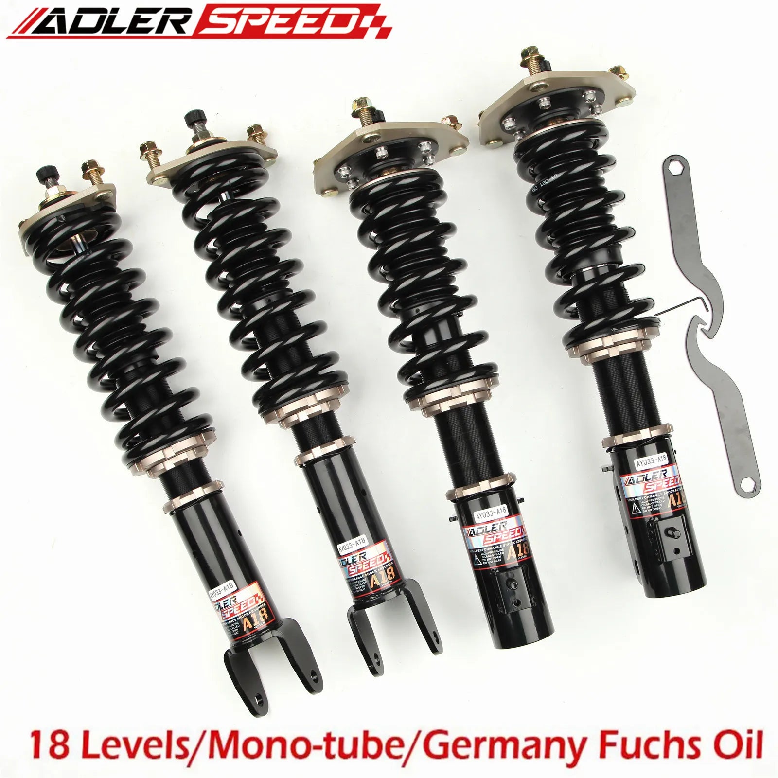 ADLERSPEED For 03-06 Mitsubishi Lancer EVO 7 8 9 Coilovers 18 Way Adj. Height Suspension