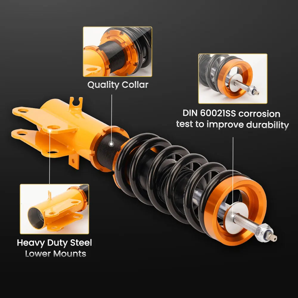 Coilover for Chevrolet Camaro 2010-2015, 24 Level Adjustable Damper Coilovers Suspension Kit Strut, Coil Spring Shock Absorber