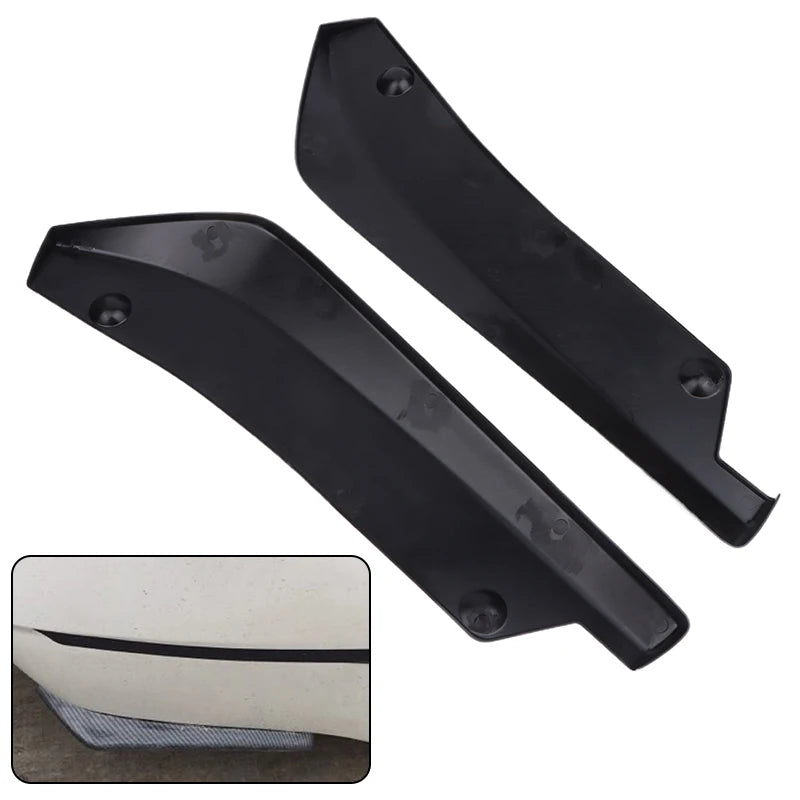 1 Pair Carbon Fiber Winglets Side Skirt Extension Car Front Rear Bumper Strip Lip Spoiler Diffuser Splitter Scratch Protector