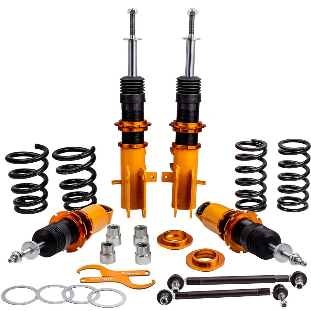 Coilover for Chevrolet Camaro 2010-2015, 24 Level Adjustable Damper Coilovers Suspension Kit Strut, Coil Spring Shock Absorber