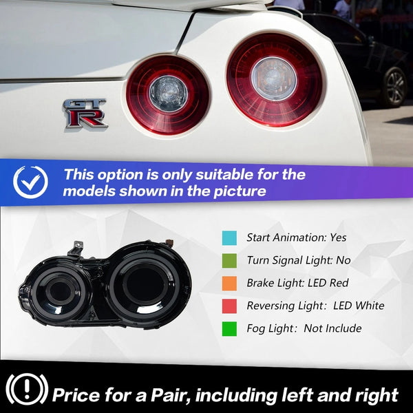 Car For Nissan GT-R R35 2009-2017 Taillights 12V LED автомобильные товары Design Signal Audi Car Supplies Accessories Rear Lamps