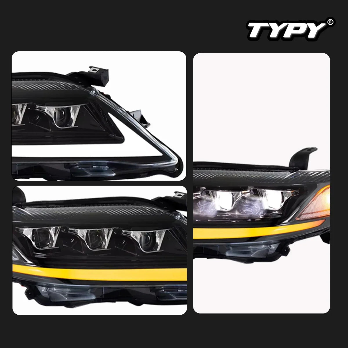 TYPY Car For Toyota US Camry headlights 2007-2011 Upgrade Modified to New DRL Dynamic Turn Signal LED Headlight Auto Accessories