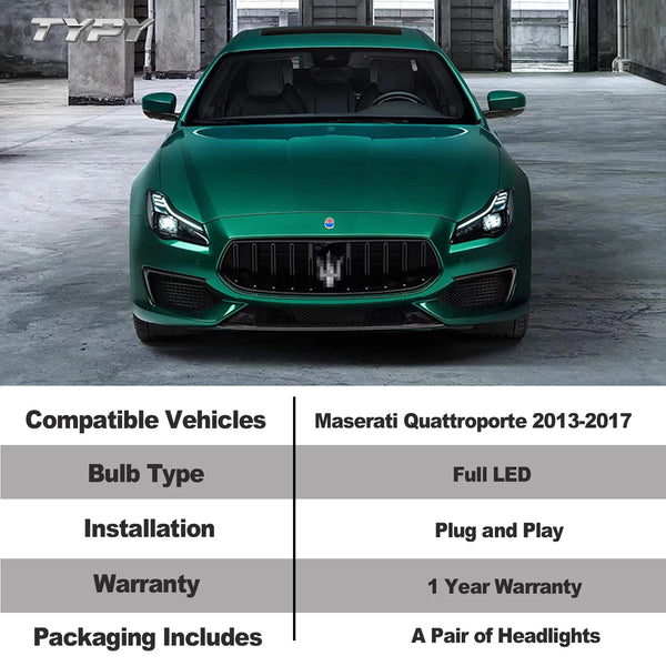 Auto LED Light Headlights Assembly For Maserati Quattroporte 2013-2021 Upgrade Full LED Front Lamps