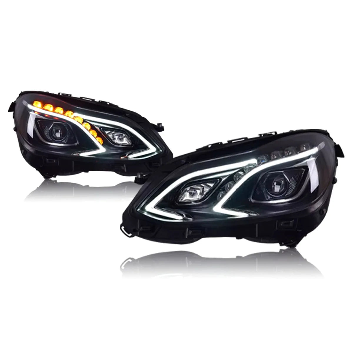 TYPY Car Headlights For Benz E-Class W212 2010-2016 LED Car Lamps Daytime Running Lights Dynamic Turn Signals Car Accessories
