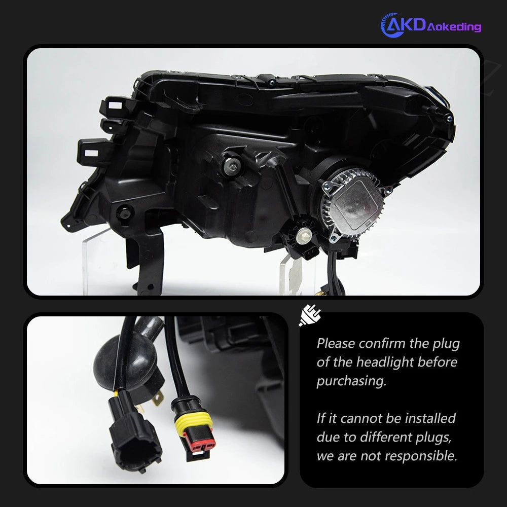 Headlights For Navara 2014-2021 Car автомобильные товары  12V H7 LED DRL Hella Xenon Lens Hid Nissan NP300 Tools Car Accessories