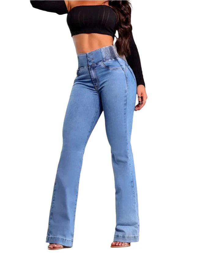 SirenShirred High Rise Jeans