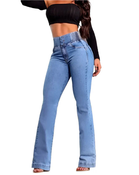 SirenShirred High Rise Jeans
