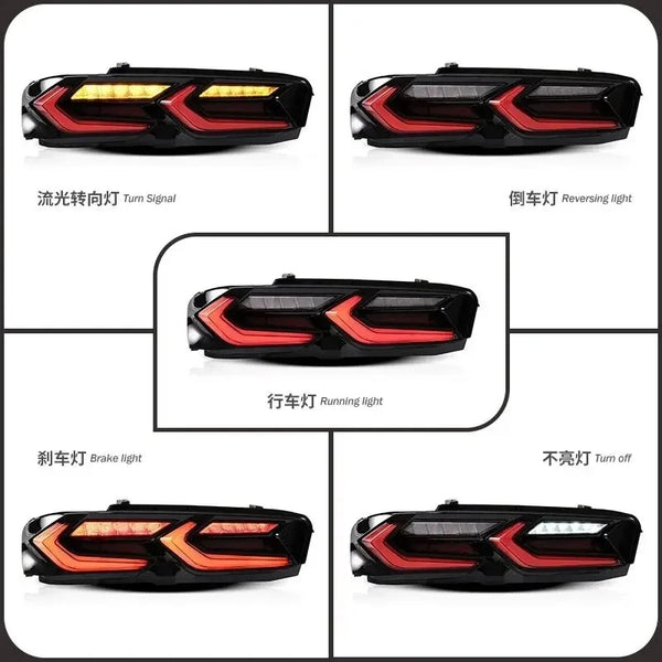 Taillight For Chevrolet Camaro 6th Gen Facelift LED Rear Tail Lamps 2019-2023 1SS 2SS 2LT 1LT 2LS ZL1 Sequential Turn Signal