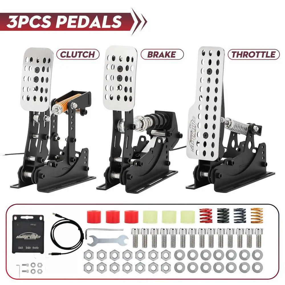 SimRuito Racing pedals Simulator Cockpit Metal material For PC 200KGLoad cell Driving Simulator ﻿