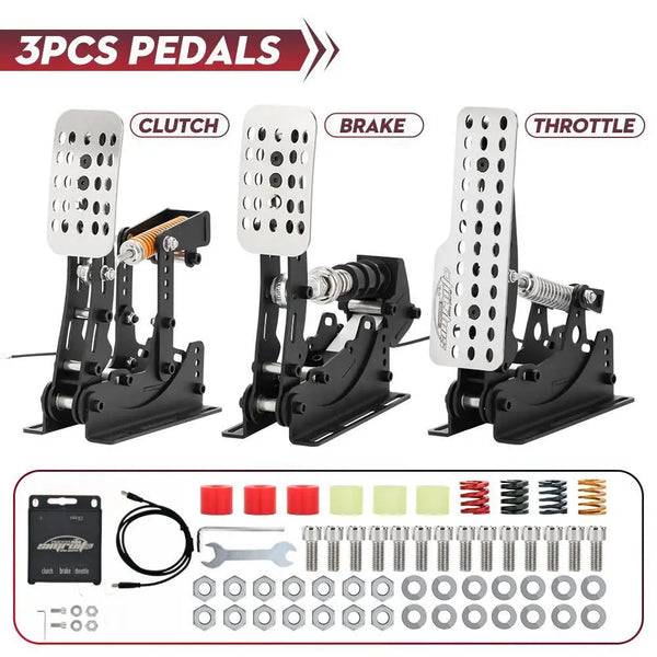 SimRuito Racing pedals Simulator Cockpit Metal material For PC 200KGLoad cell Driving Simulator ﻿