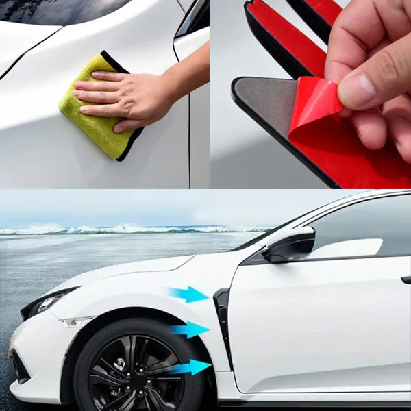 A Pair Car Side Fender Spoiler Wind Knife Side Gills Universal Air Vent Decorative Side Wing Stickers  Trim Accessorie