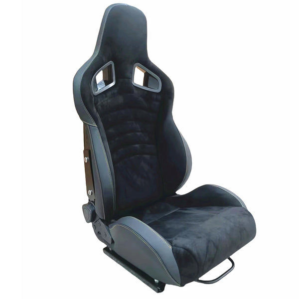Customizable racing seats High quality Universal Slider Black Suede Fiberglass Back Bucket Racing Seats