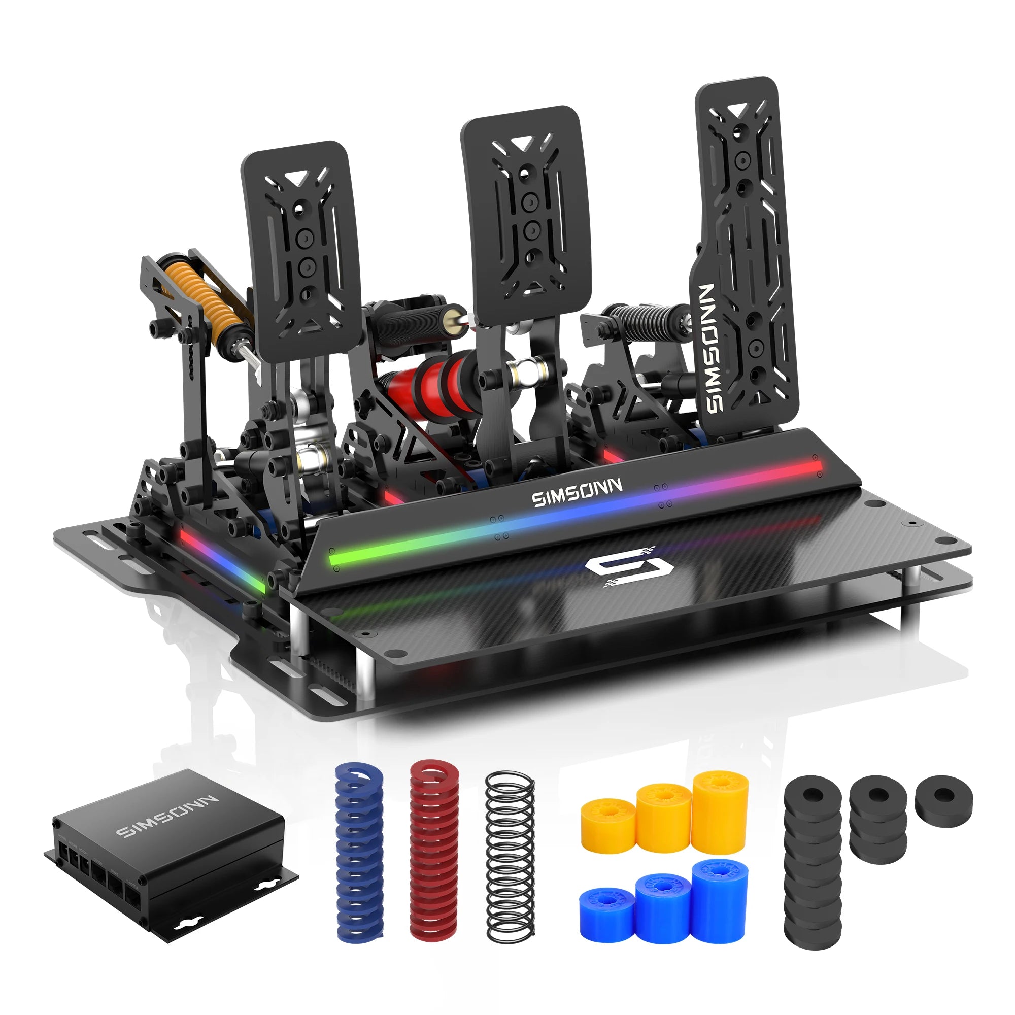 SIMSONN PRO X Ultra Sim Pedals PC Sim Racing Simulator Pressure Sensor Load Cell Pedal HE Hydraulic Pedal for PC Cockpit Pedal