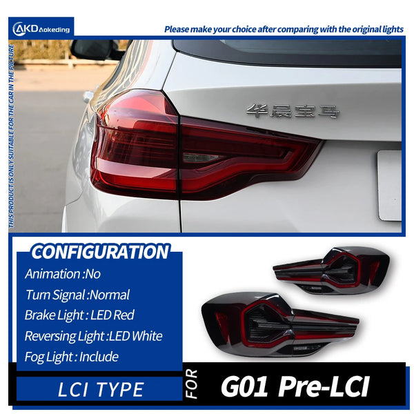 Car Lights For X3 G01 G08 2018-2022 LED Auto Taillights AKD Original Design Rear Lamp Dynamic Backlight Accessories Kit
