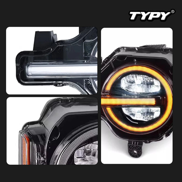 TYPY Car Headlights For Ford Bronco 2020-2024 LED Car Lamps Daytime Running Lights Dynamic Turn Signals Car Accessories