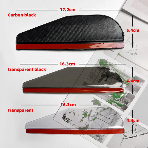 2 Pcs Car Carbon Fiber Rain Brow Rear View Mirror Rain Cover Self-Adhesive Sun Visor Clear Vision Tools Auto Mirror Accessories