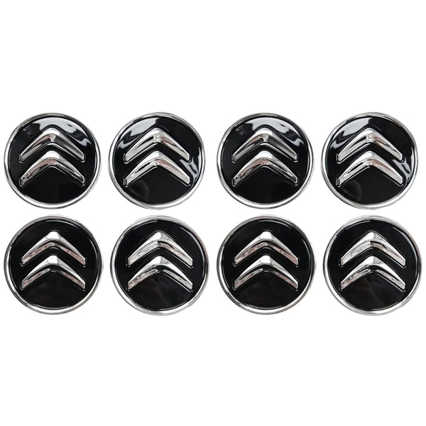 4/8Pcs 60MM Car Wheel Center Cap Replacement Black Wheel Centre Hub Caps Alloy Tire Rim Cover for Citroen C1C3C4 DS3 Most Models